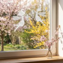 Product Decoration Fairy Window Decoration Spring Metal White Elf 15×10cm 2 Pcs