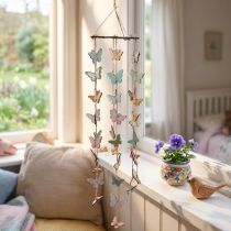 Product Wind chime decoration butterflies window decoration wood Ø15cm 55cm
