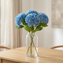 Product Artificial Flowers Decoration Hydrangea Artificial Blue 69cm