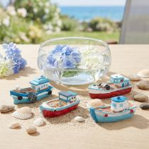 Product Decorative boat blue red maritime table decoration 5 cm 8 pieces
