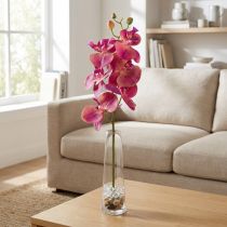 Product Artificial Orchid Phalaenopsis Orchid Fuchsia 78cm