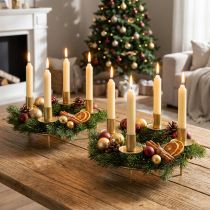 Product Candle ring rod candles candle holder gold Ø23cm H11cm 2pcs