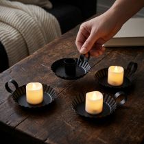 Product Candlestick Black Metal Candle Holder Ø9.5cm 4 pcs