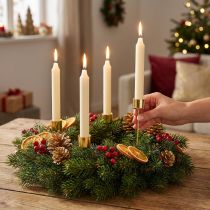 Product Stick candle holder gold Ø22mm H10.5cm 12 pcs