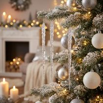 Product Decorative icicles for hanging winter decoration clear 28.5cm 3pcs