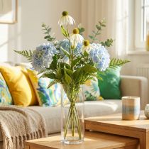 Product Echinacea flower artificial white 90cm