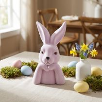 Product Thinking Rabbit Bust, Light Purple, Easter Decoration, 16.5×13×27cm