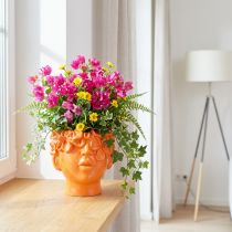 Product Plant Head Planter Bust Plant Pot Orange 13.5×13×14cm