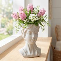 Product Plant pot female bust vintage planter cast stone H20cm