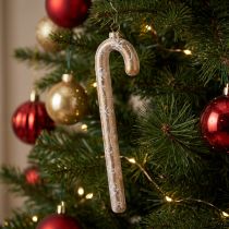Product Candy cane glass ornament, nostalgic Christmas tree decoration, 22cm