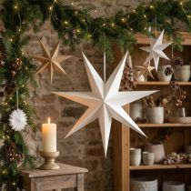 Product Paper star decorations for a festive atmosphere, for hanging