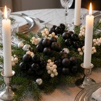 Product Mini Christmas balls on wire black glass Ø25mm 140 pcs