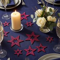 Product Scatter decoration star purple 3-5cm 48 pcs