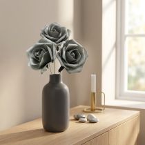 Product Foam Rose Grey Ø15cm 4 pcs