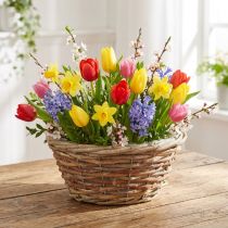 Product Basket planter decorative bowl Ø24cm light brown made of natural materials for flowers decoration gift