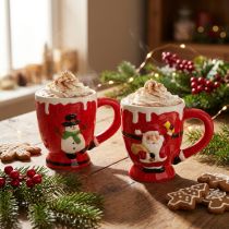 Product Christmas mug Santa Claus ceramic 10.5cm 2pcs