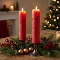 Product Large Red Taper Candles, Solid Color, 50x300mm, 4 Pieces