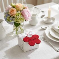 Product Felt flower pendant “Thank you” 10cm 8pcs