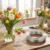 Product Aluminum wire, silver, 3mm, craft wire for creative projects, 1kg