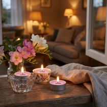 Product Scented candles freesia, tealight scent, room scented candle Ø3.5cm H1.5cm 18 pieces