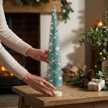 Product Artificial Christmas tree, decorative tree, delicate design with wooden base, 80cm