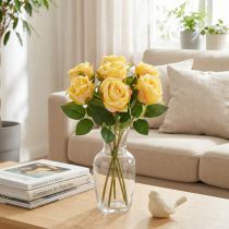 Product Rose bouquet flower arrangement for elegant decoration in the living area 44cm 6pcs