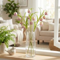 Product Artificial fritillary flower, delicate decoration for living spaces, 60cm, 3 pieces