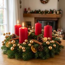 Product Artificial golden berry balls on wire for festive arrangements, 2cm, 48 pieces
