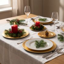 Product Small round glossy decorative plates, 17cm, 6 pieces