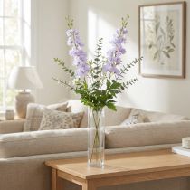 Product Artificial Flowers Delphinium Light Purple on Stem 90cm 2pcs