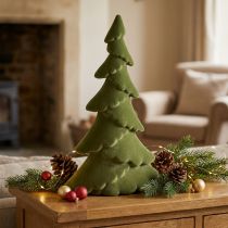 Product Decoration fir tree flocked Christmas tree green 60cm