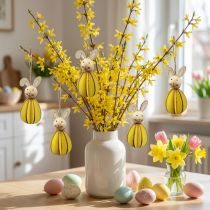 Product Easter decoration for hanging Easter bunnies wooden hanging decoration H9.5cm 8 pcs