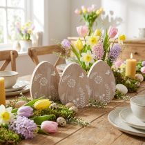 Product Table decoration Easter egg wooden decoration wooden egg stand 14.5cm 3pcs