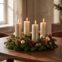Product Solid colored taper candles, champagne, 34mm x 300mm, 4 pieces