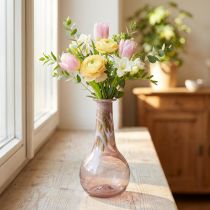 Product Mini glass vase flower vase purple Ø7.5cm H15cm