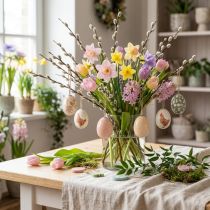 Product Easter egg ornaments as decorative ideas. Charming Easter decoration accessories, 6cm, 6 pieces.