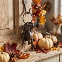 Product Metal Decorative Key Bunch with Lock Brown H22cm