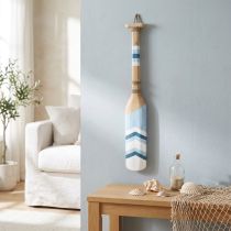 Product Decorative paddle wood wall decoration Maritime decorative wooden paddle painted 78cm