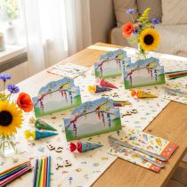 Product Table decoration school enrollment, place cards school start decoration 6×9cm 6pcs