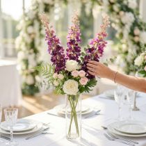 Product Decorative Delphinium as an artificial flower for stylish floral accents, 79cm, 3 pieces