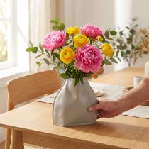Product Decorative Vase Ceramic Gray Modern Ceramic Decoration 22×9×22.5cm