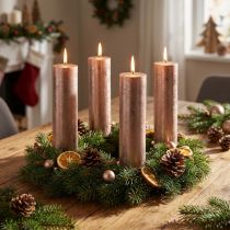 Product Solid coloured candles, taper candles, copper 50x300mm, 4 pieces
