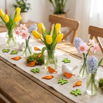 Product Decoration Bird and Butterfly Wooden Scatter Decoration Colorful 2cm 144 Pcs
