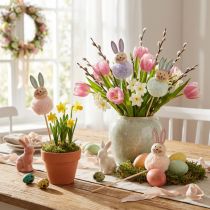 Product Fluffy Easter bunny figurines for cheerful Easter celebrations, room decoration, 34cm, 12 pieces