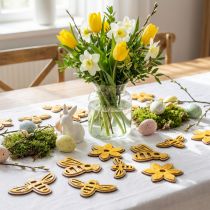 Product Flowers and bees to scatter orange wooden scatter decoration spring 36 pcs