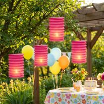 Product Paper Lantern Garden Lantern Pink Ø10cm H13cm 8pcs