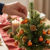 Product Mini Christmas balls glass orange matt/glossy Ø2cm 44p