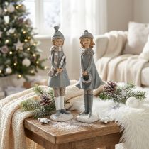 Product Deco figures winter children figures girls H19cm 2pcs