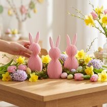 Product Easter Bunny Spring decor Modern Folded Paper Look Plastic 13cm 3 pieces