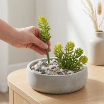 Product Artificial succulent flower for low-maintenance design of living and office spaces, 15cm, 6 pieces
